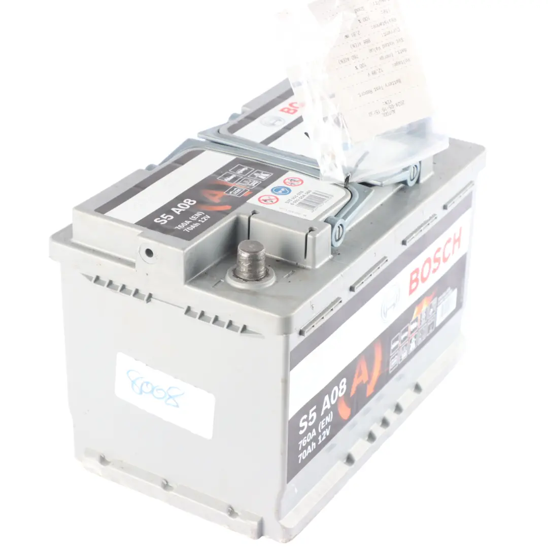 Bosch S5 A08 Accumulator Battery 70Ah 760A 12V to with Part number Bosch S5 A08 70Ah Accumulator Bosch S5 A08 Accumulator Battery 70Ah 760A 12V - SKU BOSCH-AGM-70AH - Part number Bosch S5 A08 70Ah Accumulator