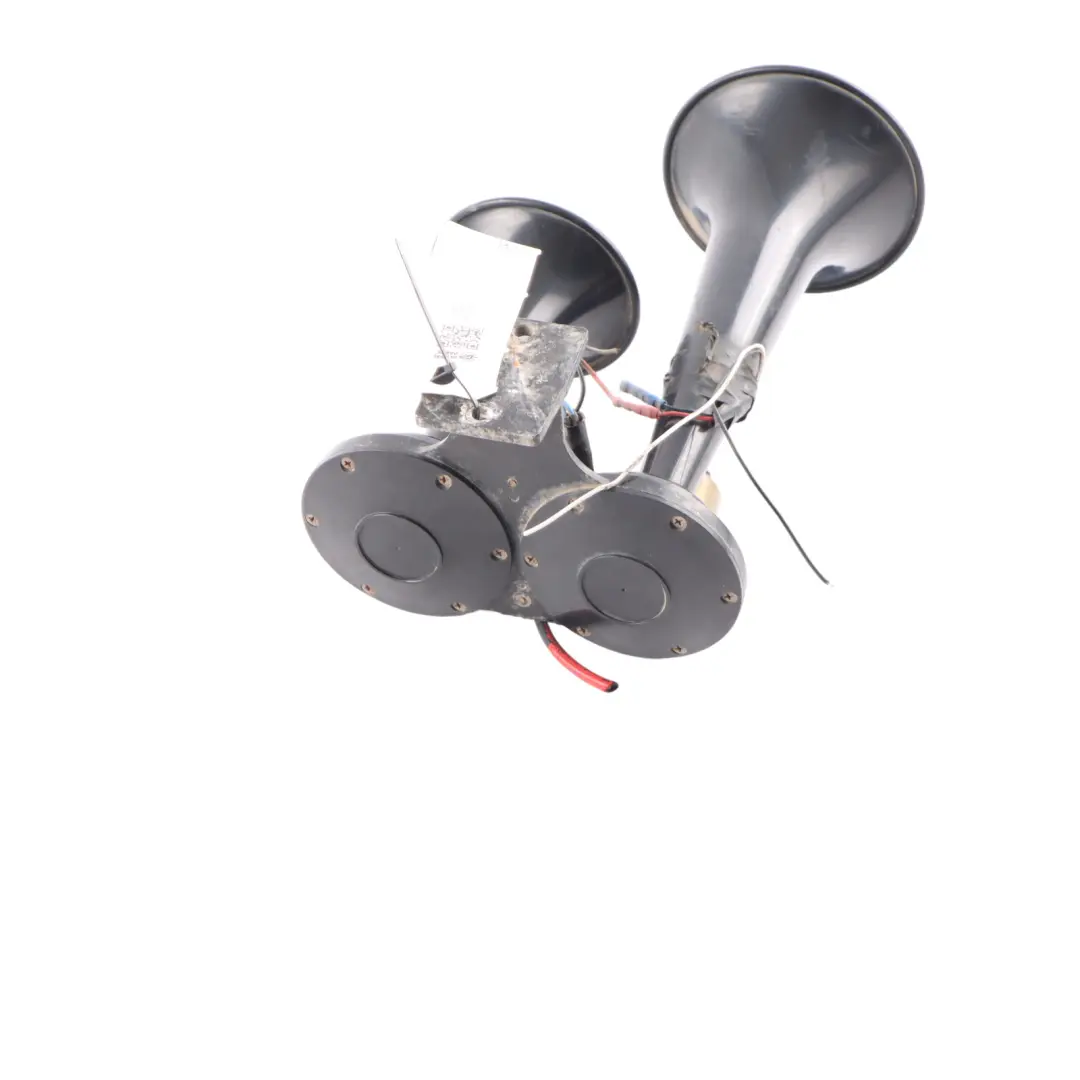 Pneumatic Double Air Horn Dual Trumpet Air Horn Unit 24V to with Part number DOUBLE HORN 24V Pneumatic Double Air Horn Dual Trumpet Air Horn Unit 24V - SKU DOUBLE HORN 24V - Part number DOUBLE HORN 24V