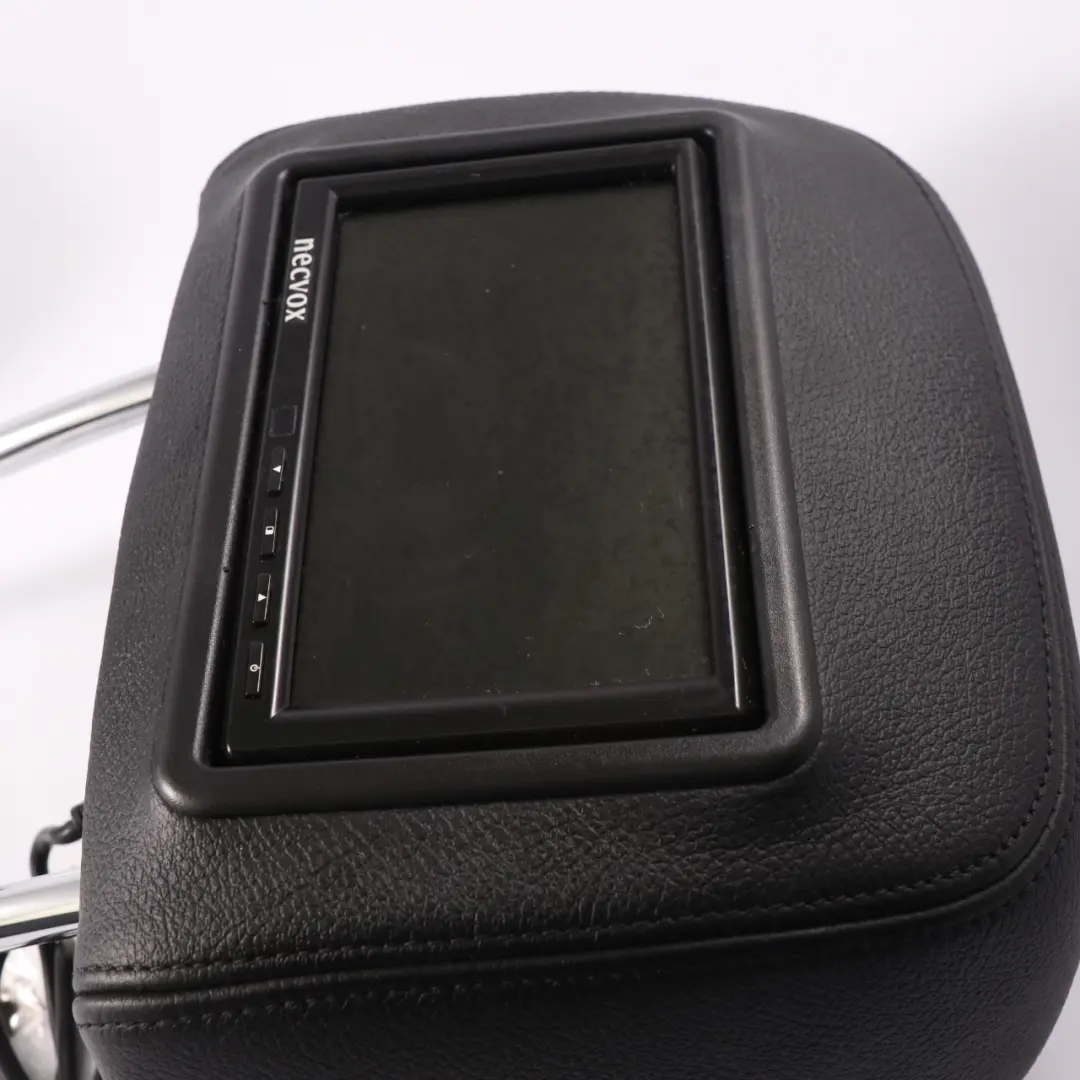 BMW X5 E70 Kopfstütze Rechts Links Schwarz Leder Necvox Bildschirme Set - SKU E70 HEADREST BLACK LEATHER NECVOX - Teilenummer E70 HEADREST BLACK LEATHER NECVOX