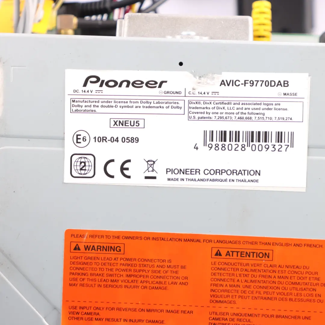 Genuine Pioneer AVIC- CD DVD Sat Nav iPhone Bluetooth Head Unit Player to with Part number F9770DAB Genuine Pioneer AVIC- CD DVD Sat Nav iPhone Bluetooth Head Unit Player - SKU F9770DAB - Part number F9770DAB