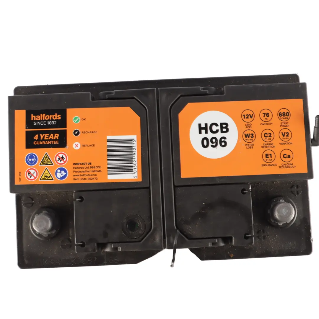Halfords 12V Calcium Accumulator Battery 76Ah 680A HCB096 to with Part number Halfords 56Ah Accumulator Halfords 12V Calcium Accumulator Battery 76Ah 680A HCB096 - SKU Halfords 76Ah Accumulator - Part number Halfords 56Ah Accumulator