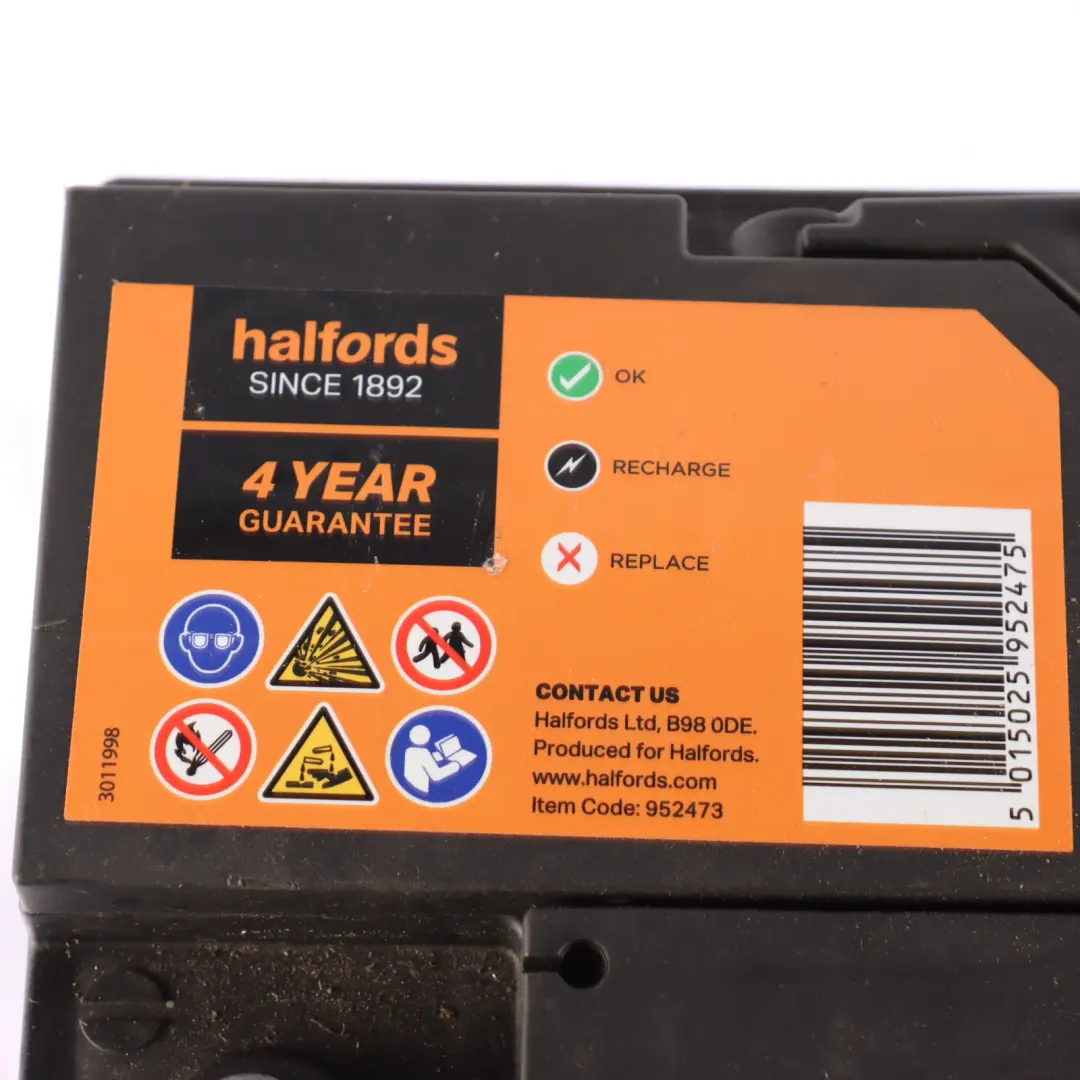  Halfords 12V Calcium Accumulator Battery 76Ah 680A HCB096 - SKU Halfords 76Ah Accumulator - Part number Halfords 56Ah Accumulator