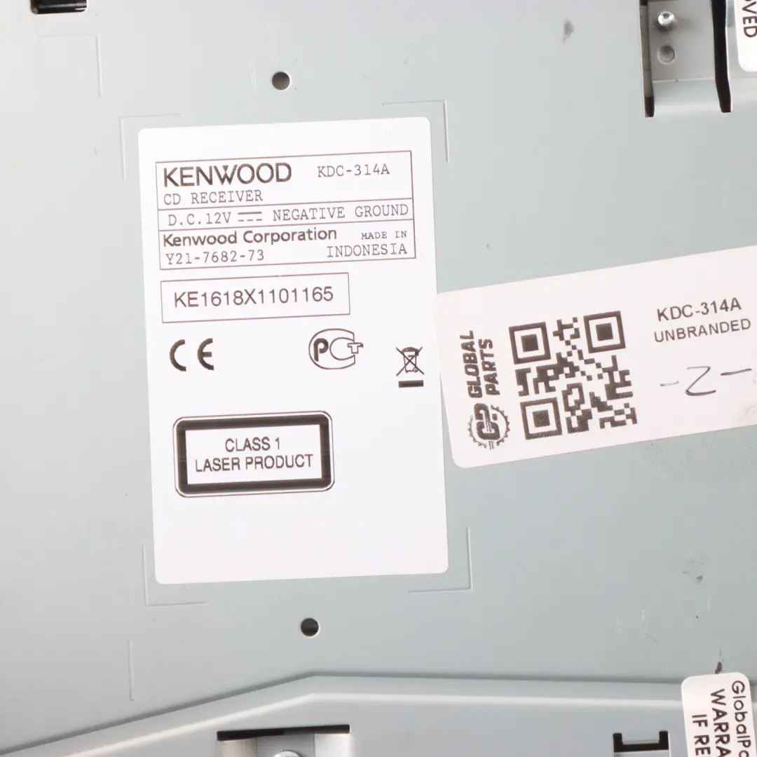  Kenwood Car Radio Stereo MP3 FM AUX Audio Player - SKU KDC-314A - Part number KDC-314A
