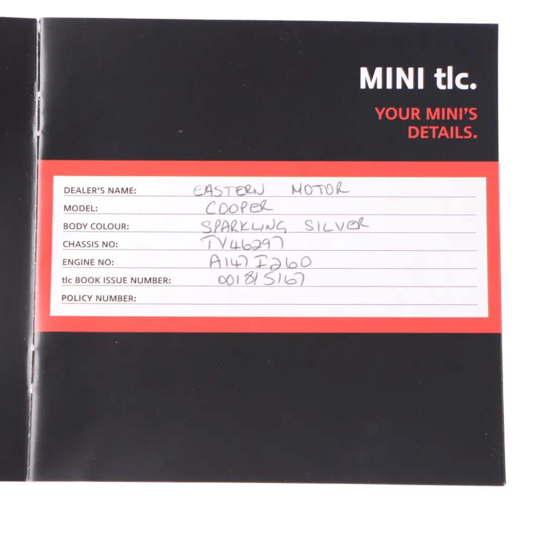 Mini R55 R56 Service Booklet Owner's Handbook Radio Instructions 0013998 - SKU P0013998-1 - Part number P0013998