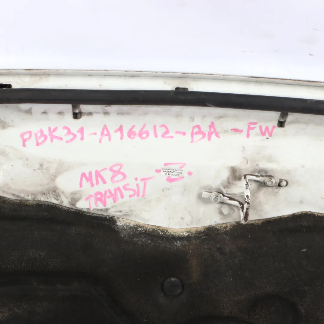 Mk8 Front Hood Bonnet Trim Covering Panel Frozen White - Z2 to Ford Transit with Part number PBK31-A16612-BA-FW Ford Transit Mk8 Front Hood Bonnet Trim Covering Panel Frozen White - Z2 - SKU PBK31-A16612-BA-FW - Part number PBK31-A16612-BA-FW