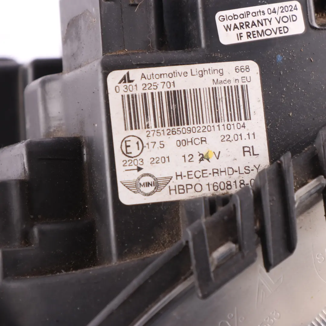 Headlight Headlamp Left N/S Turn Indicator Yellow to Mini Cooper One R55 R56 R57 with Part number 2751265 Mini Cooper One R55 R56 R57 Headlight Headlamp Left N/S Turn Indicator Yellow - SKU rhd-2751265-1 - Part number 2751265