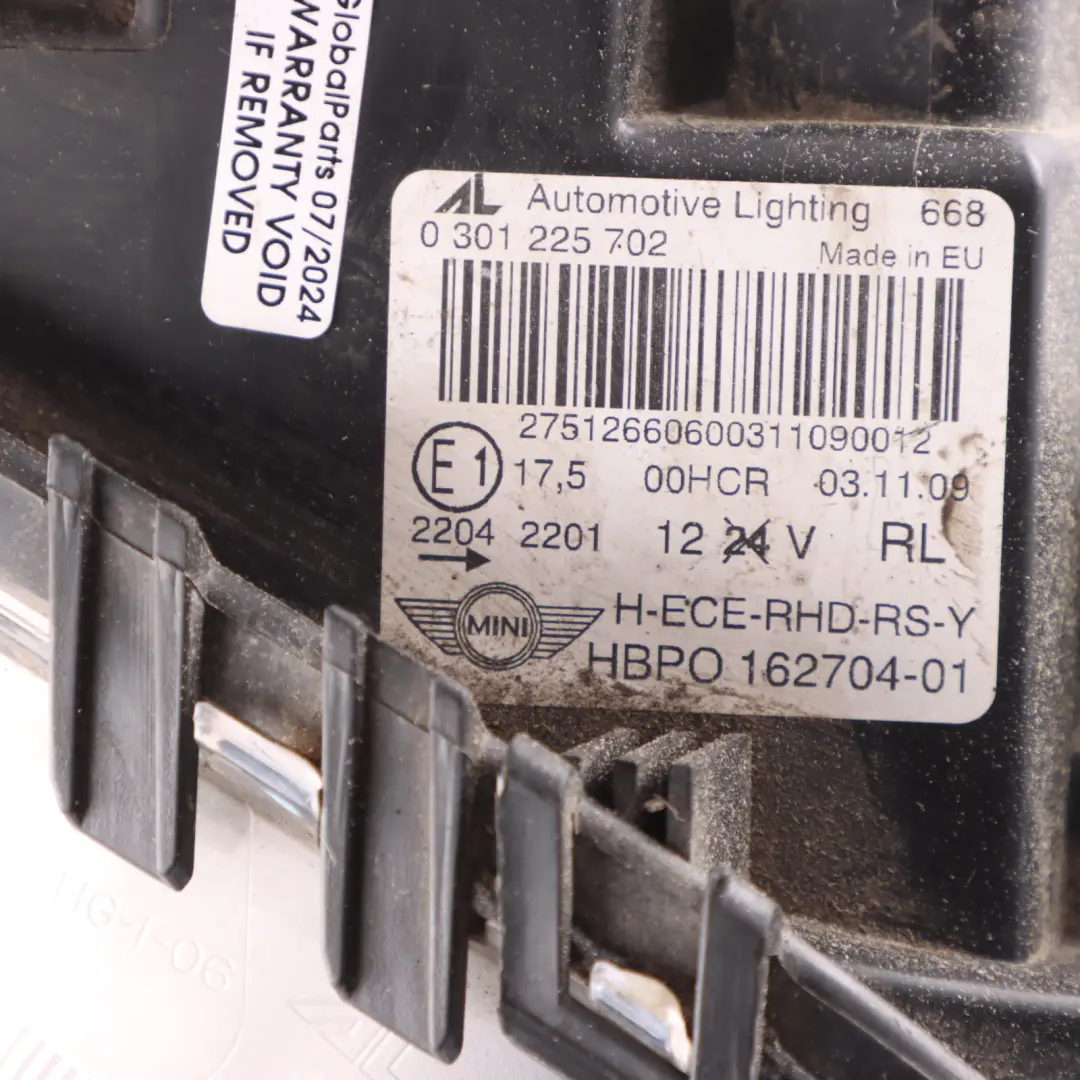 Headlight Turn Indicator Yellow Right O/S Lamp to Mini Cooper 4 R55 R56 R57 with Part number 2751266 Mini Cooper 4 R55 R56 R57 Headlight Turn Indicator Yellow Right O/S Lamp - SKU rhd-2751266-4 - Part number 2751266