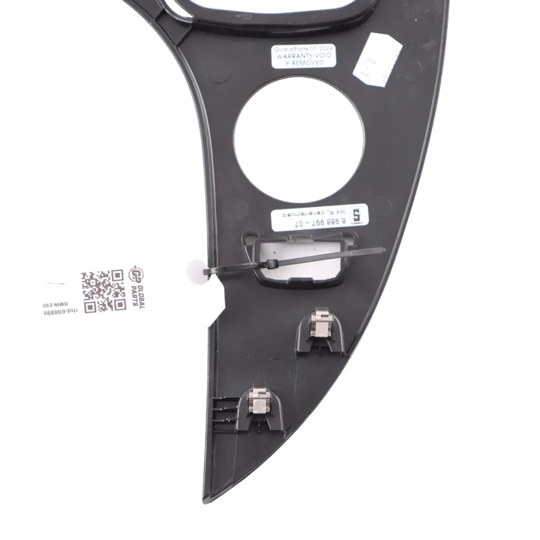 BMW 5 Series E60 E61 LCI Cover Centre Console Tray Diamantschwarz Black - SKU rhd-6988997-1 - Part number 6988997