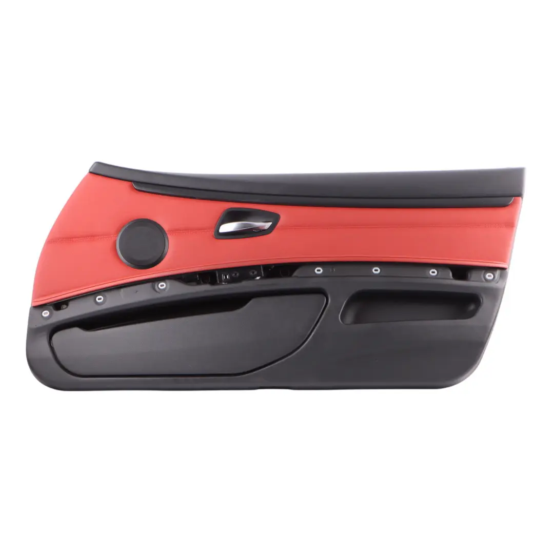 BMW E92 E93 Front Right O/S Door Card Cover Trim Panel Lining Red Leather - SKU rhd-7219052 - Part number 7219052