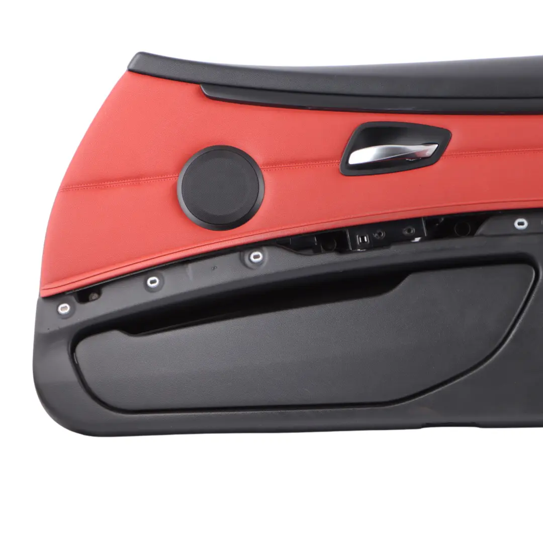 BMW E92 E93 Front Right O/S Door Card Cover Trim Panel Lining Red Leather - SKU rhd-7219052 - Part number 7219052