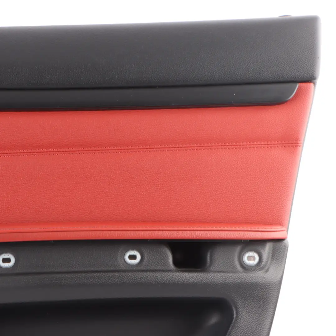 Front Right O/S Door Card Cover Trim Panel Lining Red Leather to BMW E92 E93 with Part number 7219052 BMW E92 E93 Front Right O/S Door Card Cover Trim Panel Lining Red Leather - SKU rhd-7219052 - Part number 7219052