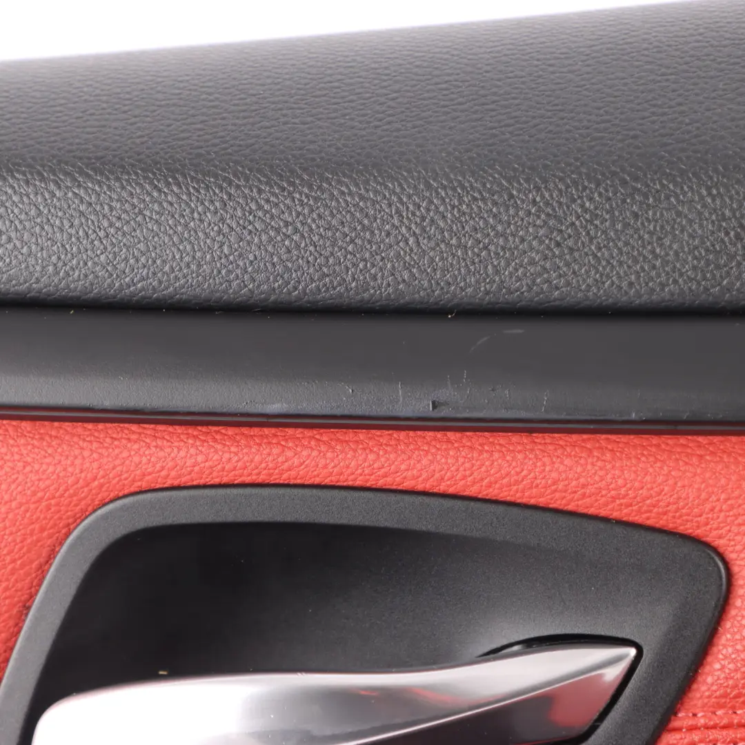 Front Right O/S Door Card Cover Trim Panel Lining Red Leather to BMW E92 E93 with Part number 7219052 BMW E92 E93 Front Right O/S Door Card Cover Trim Panel Lining Red Leather - SKU rhd-7219052 - Part number 7219052