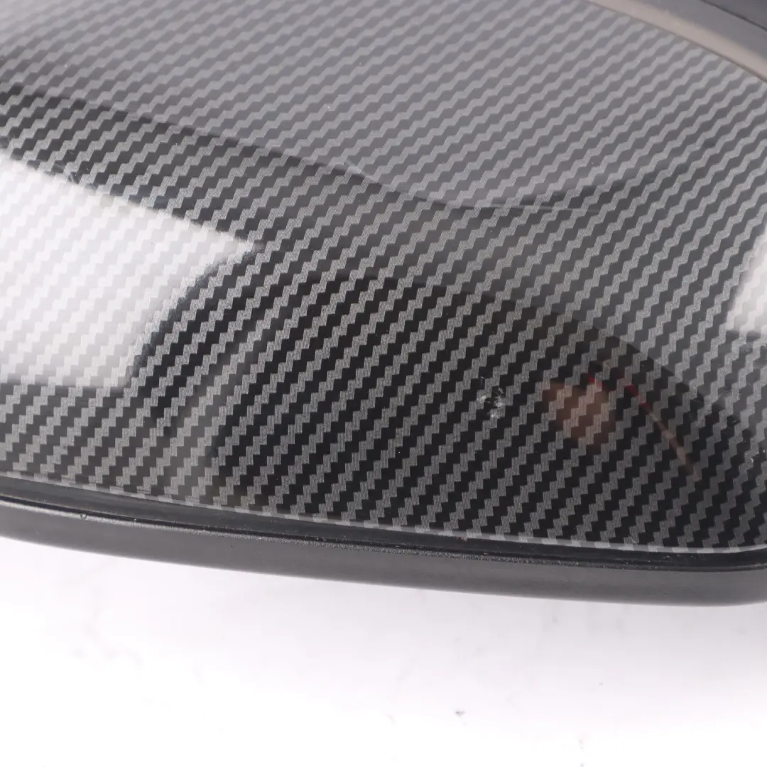 Wing Mirror Door BMW F20 F20N LCI Heated Outside Right O/S 6 Pins Carbon Cover to with Part number 7242704 Wing Mirror Door BMW F20 F20N LCI Heated Outside Right O/S 6 Pins Carbon Cover - SKU rhd-7242704-CARBON - Part number 7242704