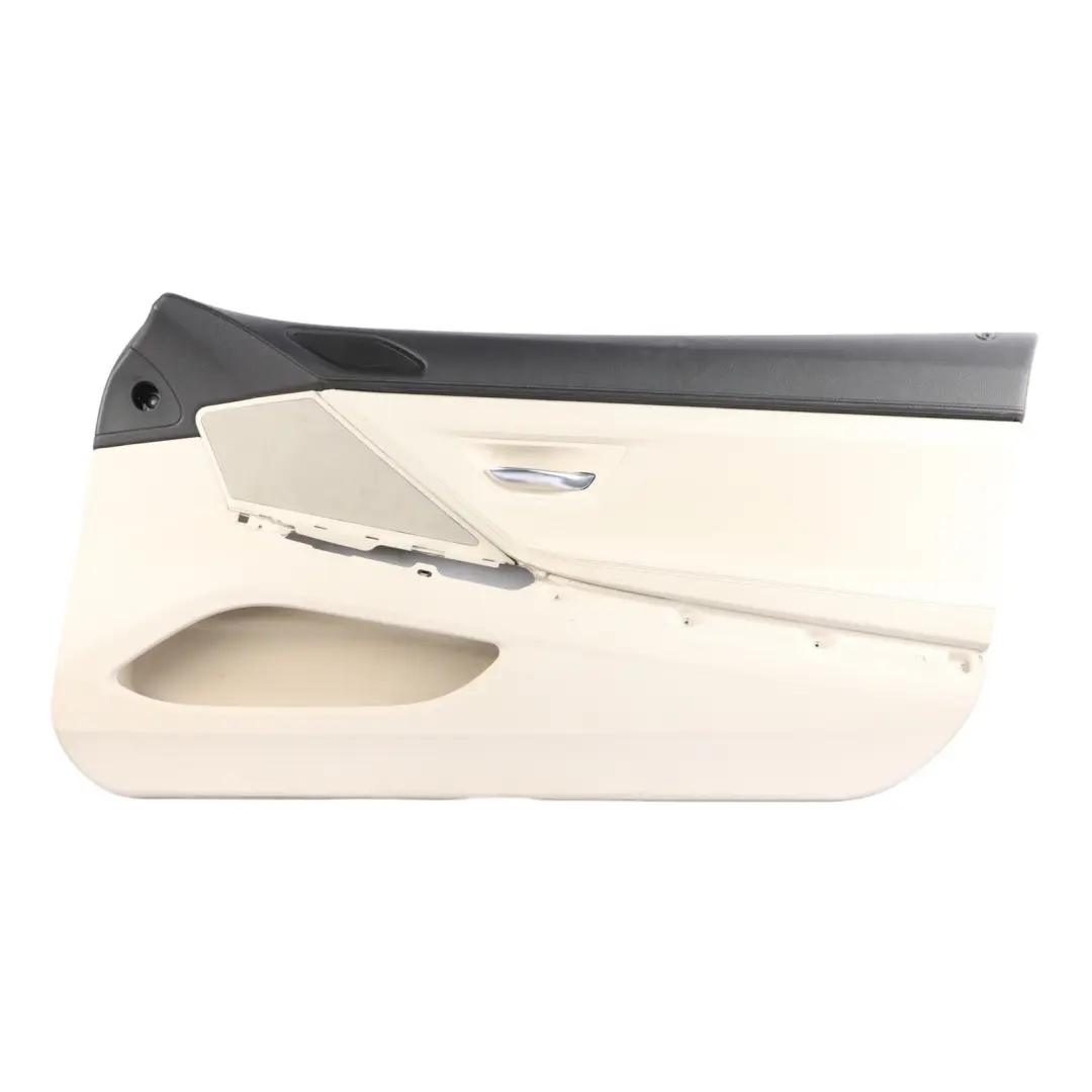 Door Card Front Right O/S Lining Panel Leather Dakota Ivory White to BMW F12 F13 with Part number 7288470 BMW F12 F13 Door Card Front Right O/S Lining Panel Leather Dakota Ivory White - SKU rhd-7288470 - Part number 7288470