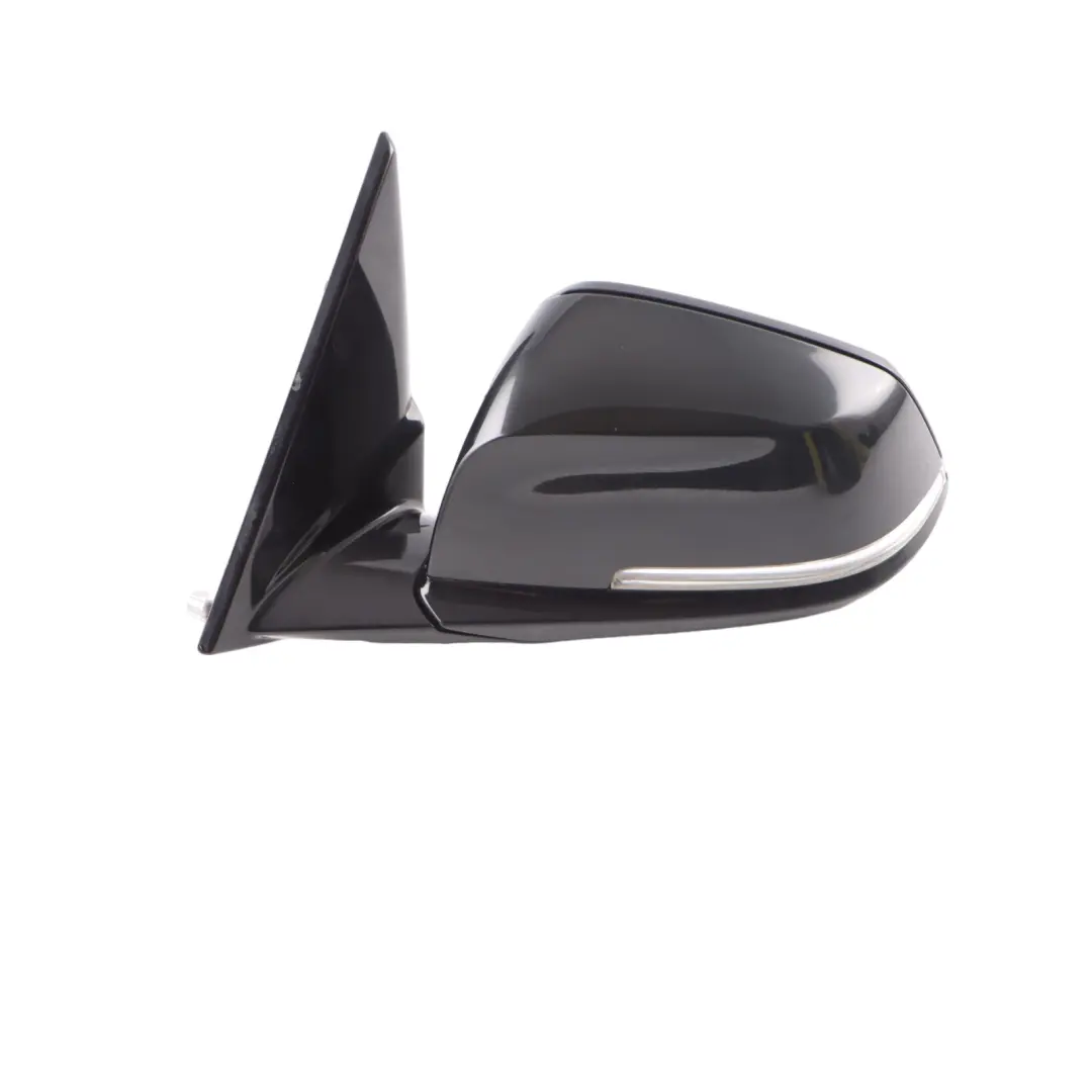 BMW X1 E84 Door Wing Mirror Left N/S High Gloss Heated Memory Black Sapphire 475 - SKU rhd-7307197-BS - Part number 7307197
