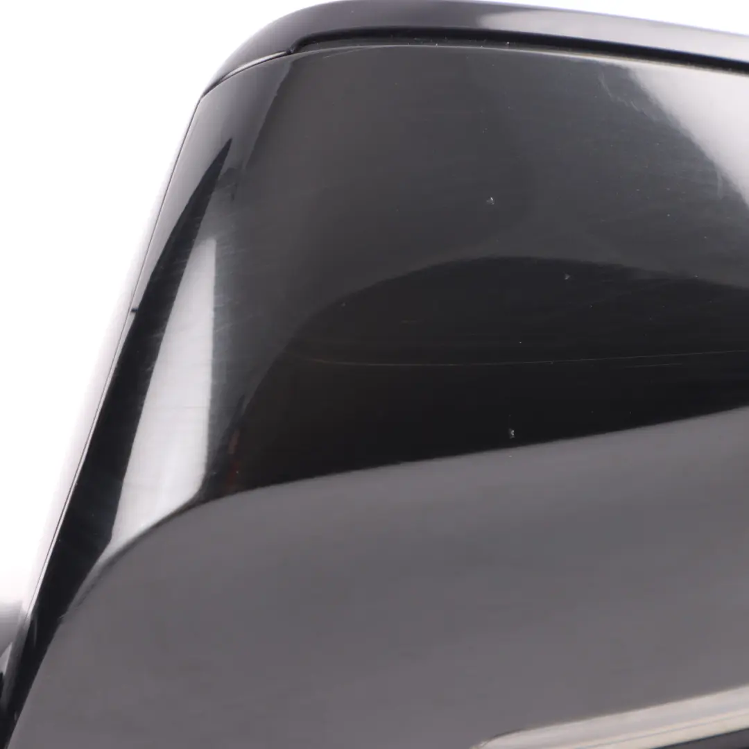BMW X1 E84 Door Wing Mirror Left N/S High Gloss Heated Memory Black Sapphire 475 - SKU rhd-7307197-BS - Part number 7307197