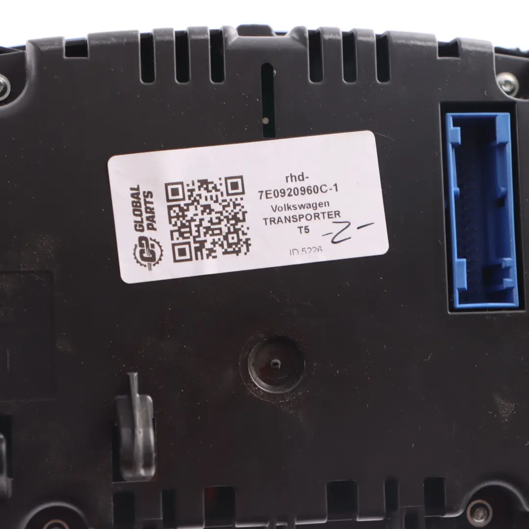 VW Transporter T5 Diesel Instrument Cluster Speedo Clocks Manual 7E0920960C - SKU rhd-7E0920960C-1 - Part number 7E0920960C-1