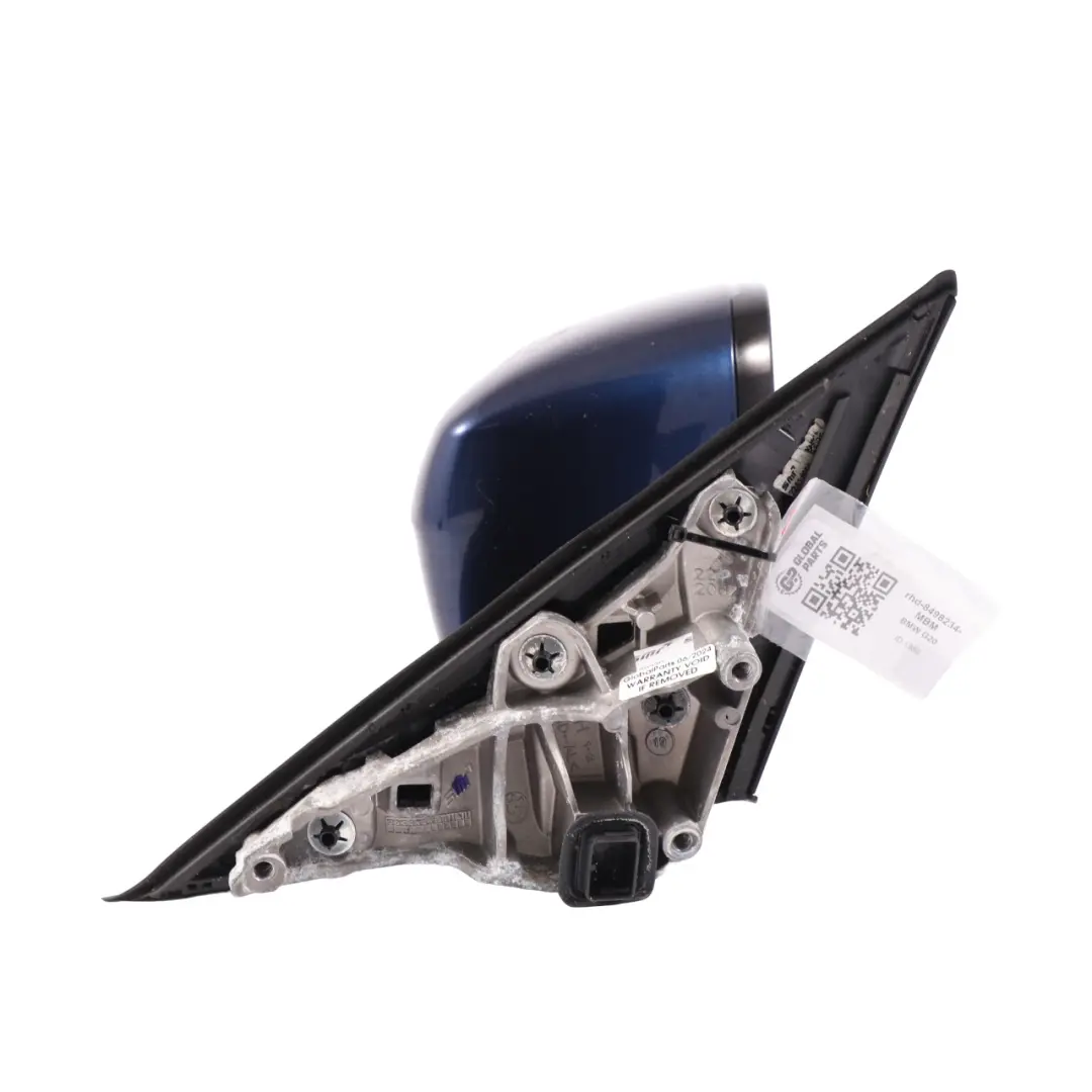 Wing Mirror Right O/S Heated Auto Dip Mediterranean Blue - C10 to BMW G20 with Part number 8498234 BMW G20 Wing Mirror Right O/S Heated Auto Dip Mediterranean Blue - C10 - SKU rhd-8498234-MED - Part number 8498234