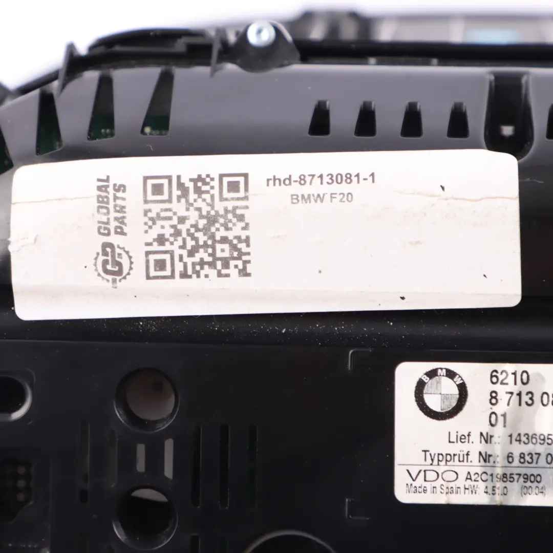  Instrument Cluster BMW F20 F21 F45 LCI Petrol Speedometer MPH RPM Gauges Manual - SKU rhd-8713081-1 - Part number 8713081