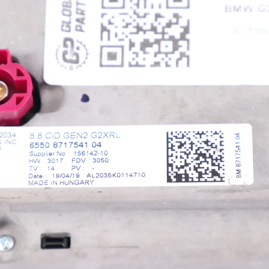 On-Board Screen BMW G20 G21 Central Information Display Monitor 8,8" to with Part number 8717541 On-Board Screen BMW G20 G21 Central Information Display Monitor 8,8" - SKU rhd-8717541 - Part number 8717541