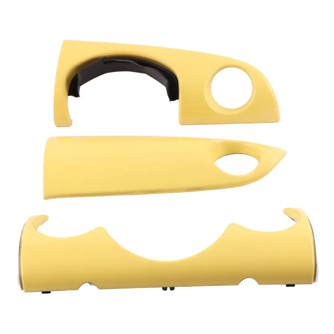 Set Dashboard Panel Trim Cover Liquid Yellow to Mini Cooper R52 Cabrio with Part number 9145888 Mini Cooper R52 Cabrio Set Dashboard Panel Trim Cover Liquid Yellow - SKU rhd-9145891-2 - Part number 9145888