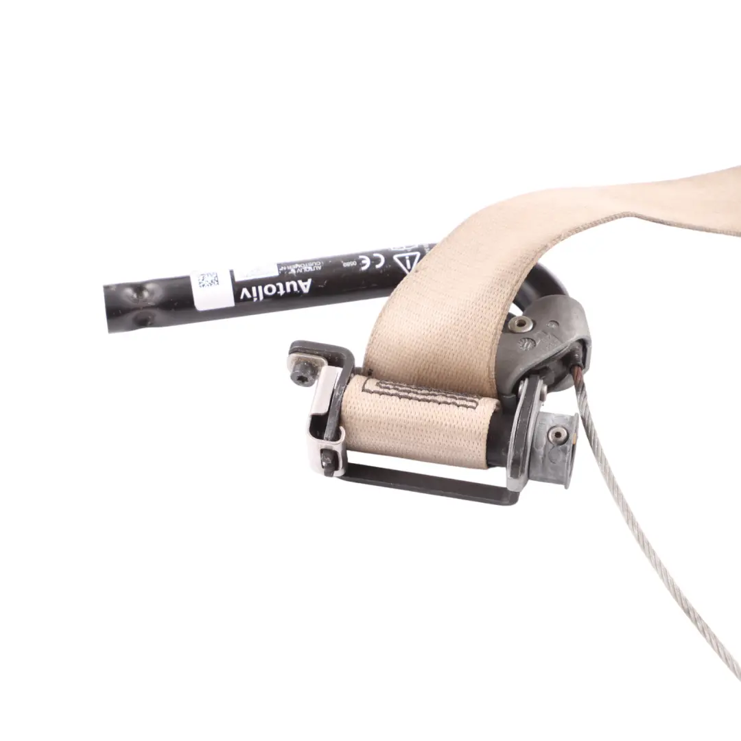 Upper Belt Front Right O/S Seatbelt Oyster to BMW F01 F02 F10 F11 Seat with Part number 9164510 BMW F01 F02 F10 F11 Seat Upper Belt Front Right O/S Seatbelt Oyster - SKU rhd-9164510-1 - Part number 9164510