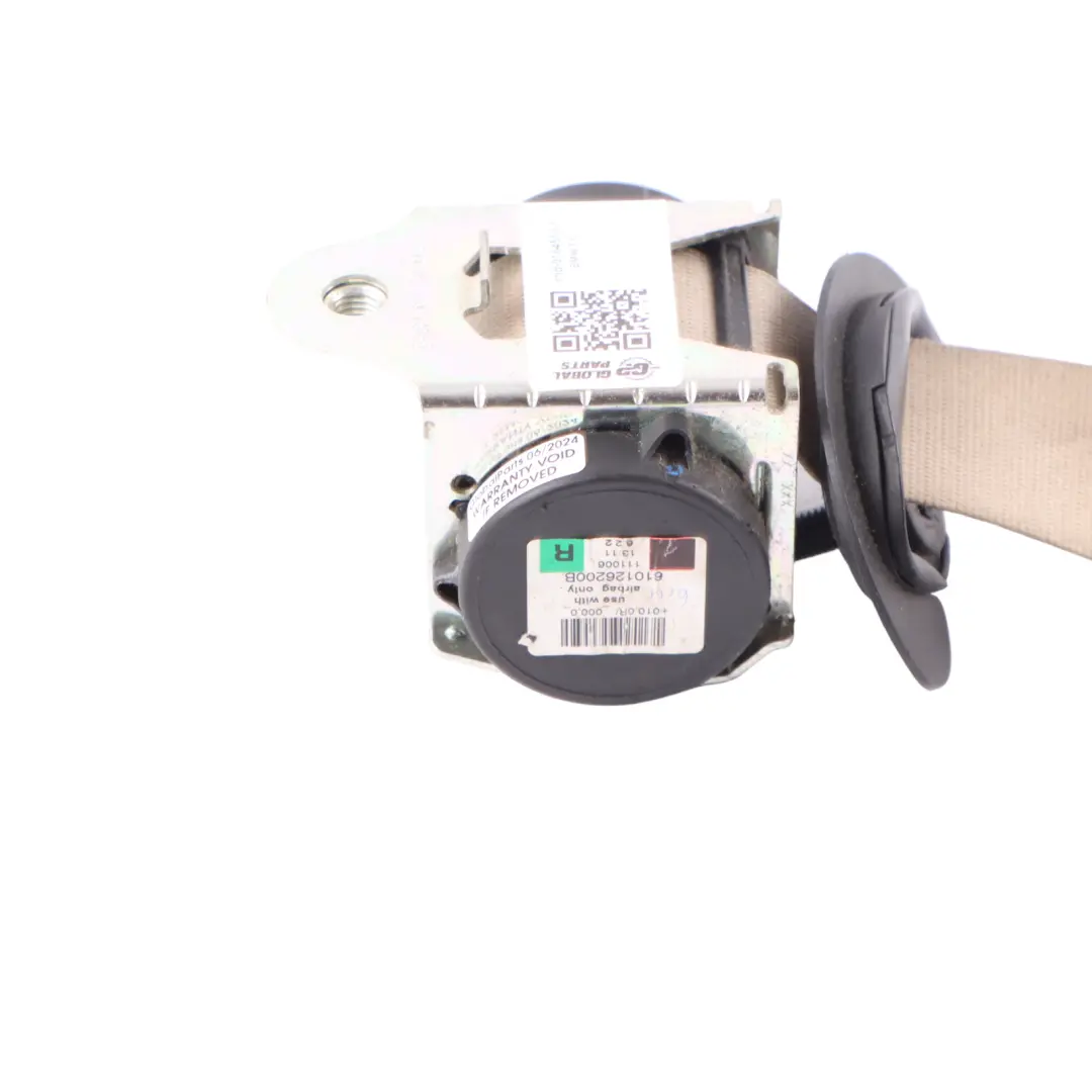 Upper Belt Front Right O/S Seatbelt Oyster to BMW F01 F02 F10 F11 Seat with Part number 9164510 BMW F01 F02 F10 F11 Seat Upper Belt Front Right O/S Seatbelt Oyster - SKU rhd-9164510-1 - Part number 9164510