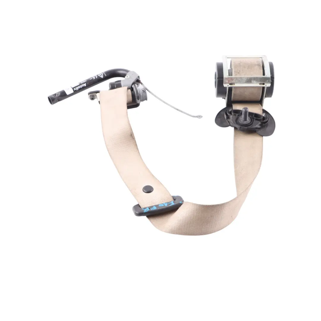 Upper Belt Front Right O/S Seatbelt Oyster to BMW F01 F02 F10 F11 Seat with Part number 9164510 BMW F01 F02 F10 F11 Seat Upper Belt Front Right O/S Seatbelt Oyster - SKU rhd-9164510-1 - Part number 9164510