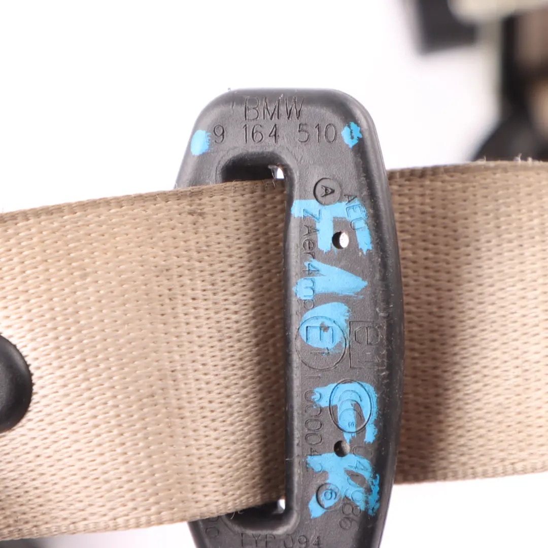 Upper Belt Front Right O/S Seatbelt Oyster to BMW F01 F02 F10 F11 Seat with Part number 9164510 BMW F01 F02 F10 F11 Seat Upper Belt Front Right O/S Seatbelt Oyster - SKU rhd-9164510-1 - Part number 9164510