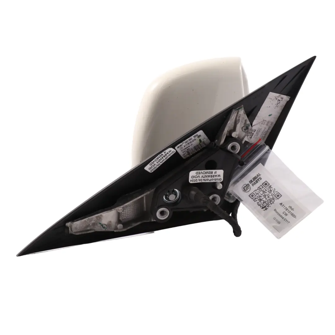 Wing Mirror Door Right O/S Outside Calcite White - 650 to Mercedes CLA C117 with Part number A1178101600 Mercedes CLA C117 Wing Mirror Door Right O/S Outside Calcite White - 650 - SKU rhd-A1178101600-CW - Part number A1178101600