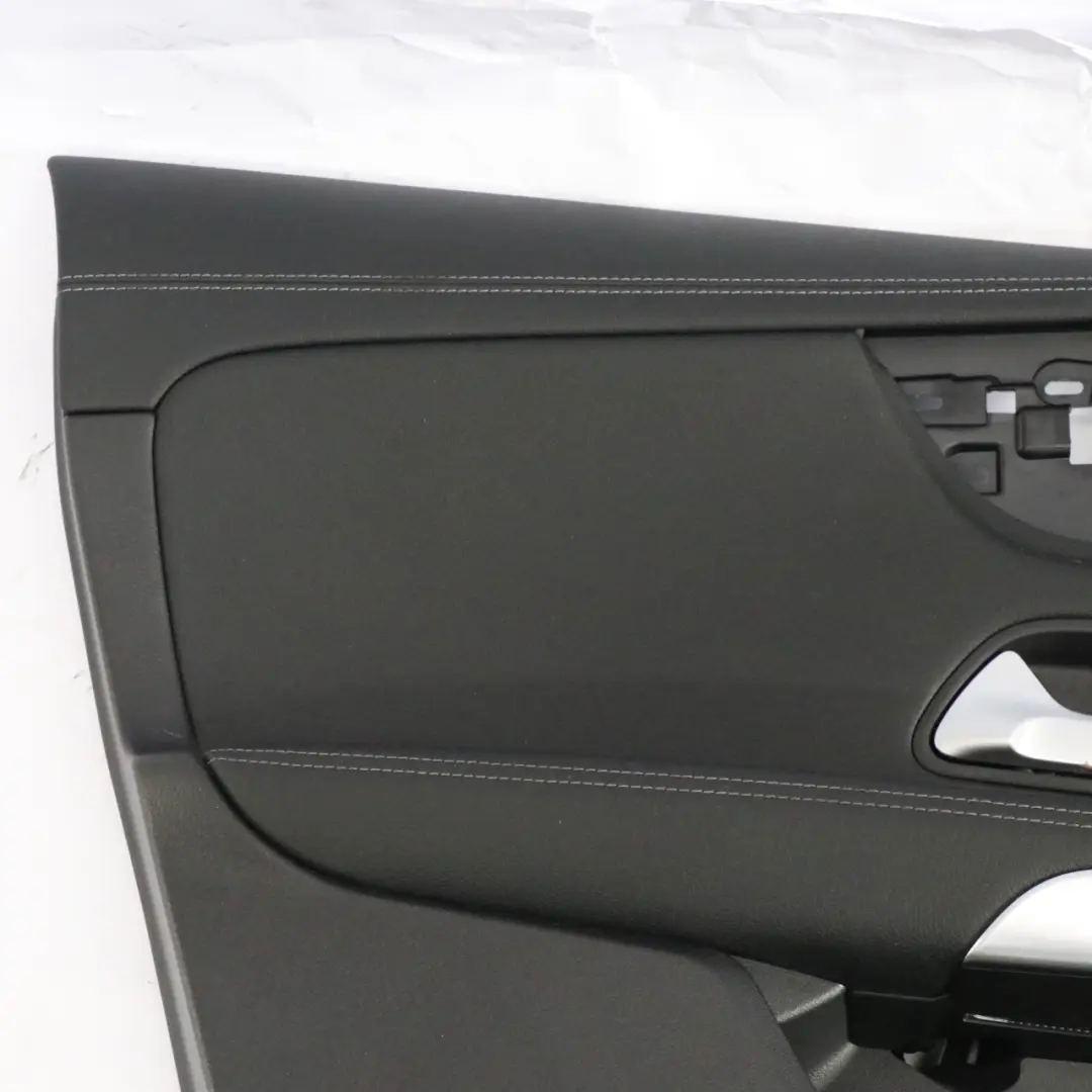 Door Card Front Left N/S Trim Panel Cover Leather Black to Mercedes CLA C118 with Part number A1187207501 Mercedes CLA C118 Door Card Front Left N/S Trim Panel Cover Leather Black - SKU rhd-A1187207501 - Part number A1187207501