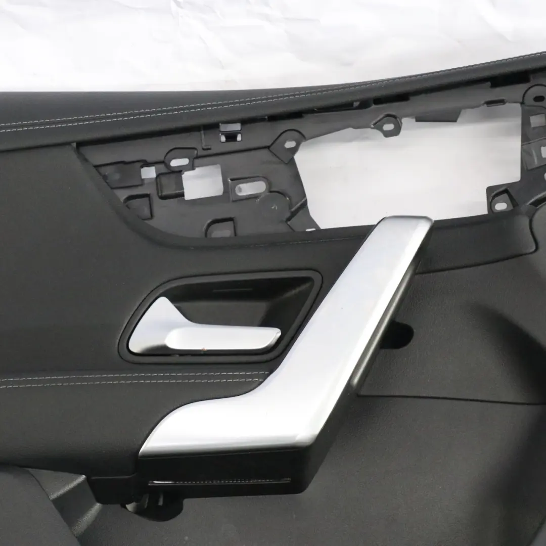 Door Card Front Left N/S Trim Panel Cover Leather Black to Mercedes CLA C118 with Part number A1187207501 Mercedes CLA C118 Door Card Front Left N/S Trim Panel Cover Leather Black - SKU rhd-A1187207501 - Part number A1187207501