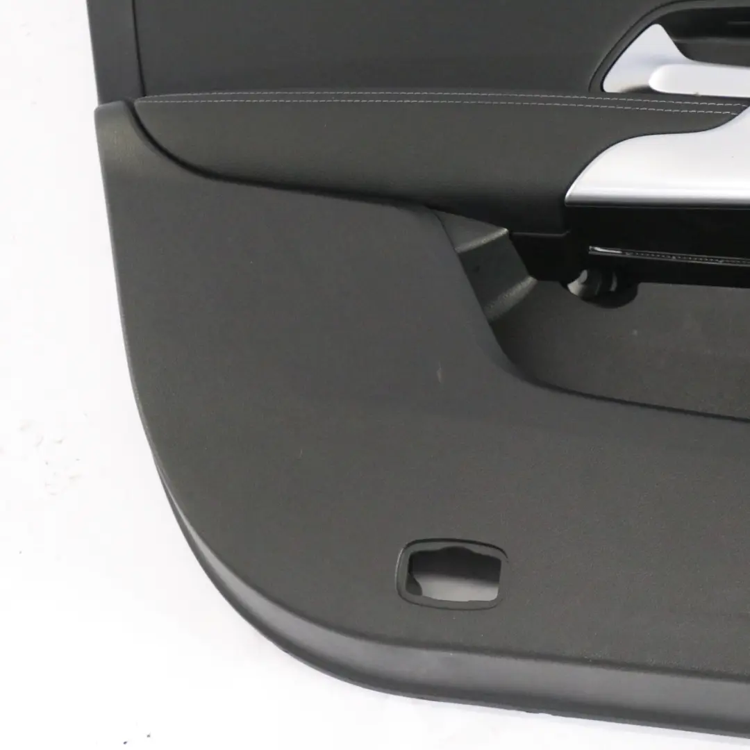 Door Card Front Left N/S Trim Panel Cover Leather Black to Mercedes CLA C118 with Part number A1187207501 Mercedes CLA C118 Door Card Front Left N/S Trim Panel Cover Leather Black - SKU rhd-A1187207501 - Part number A1187207501