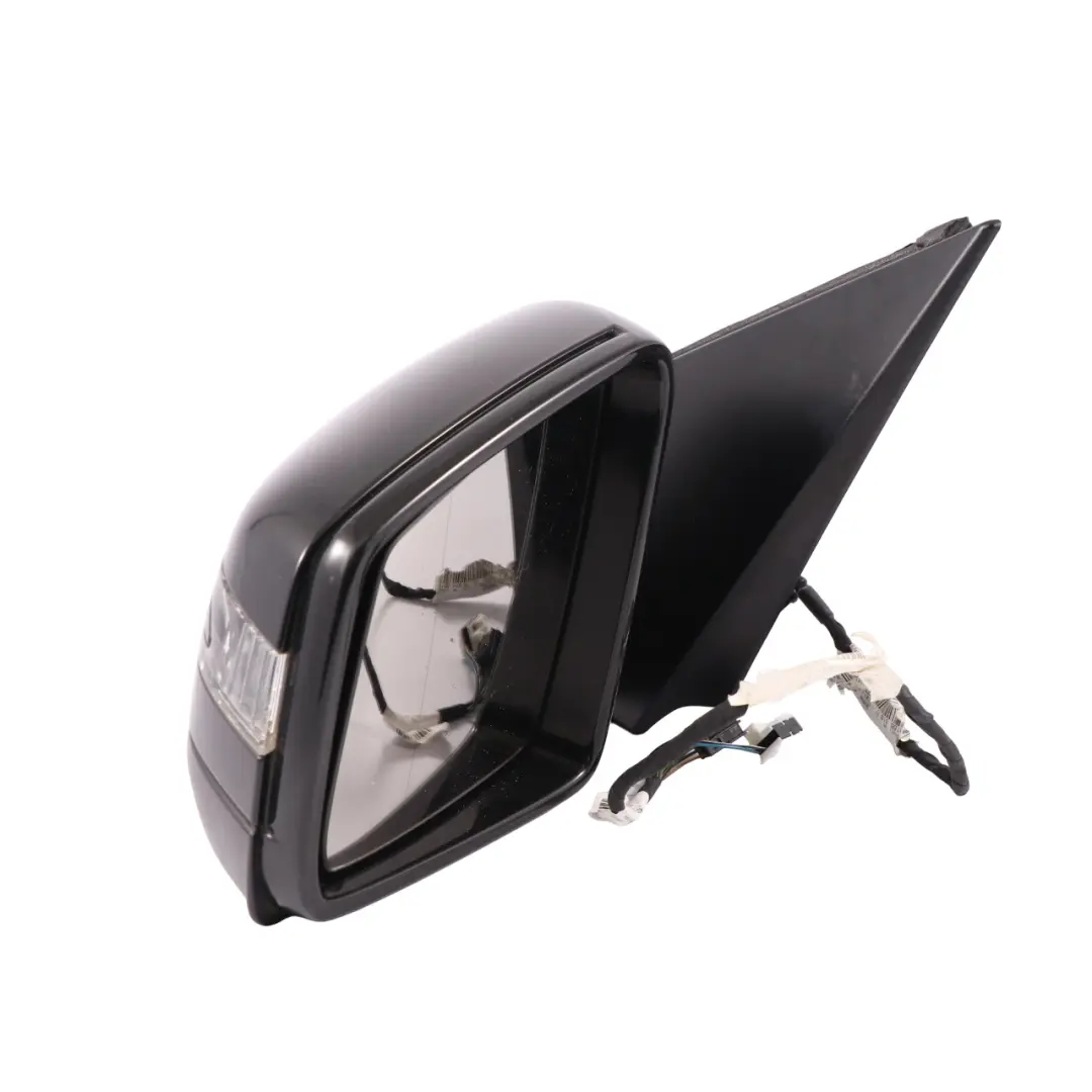 Mercedes ML W166 Door Outer Wing Mirror Left N/S Obsidian Black - 197 - SKU rhd-A1668100193-OB - Part number A1668100193
