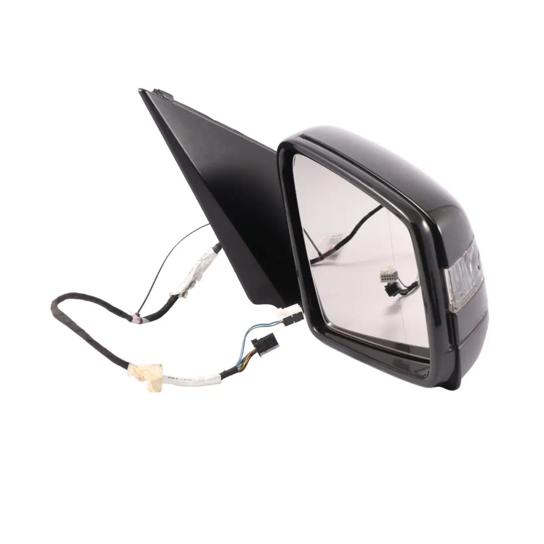 Mercedes ML W166 Door Outer Wing Mirror Right O/S Obsidian Black - 197 - SKU rhd-A1668100293-OB - Part number A1668100293