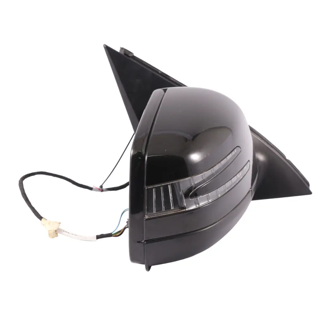 Mercedes ML W166 Door Outer Wing Mirror Right O/S Obsidian Black - 197 - SKU rhd-A1668100293-OB - Part number A1668100293