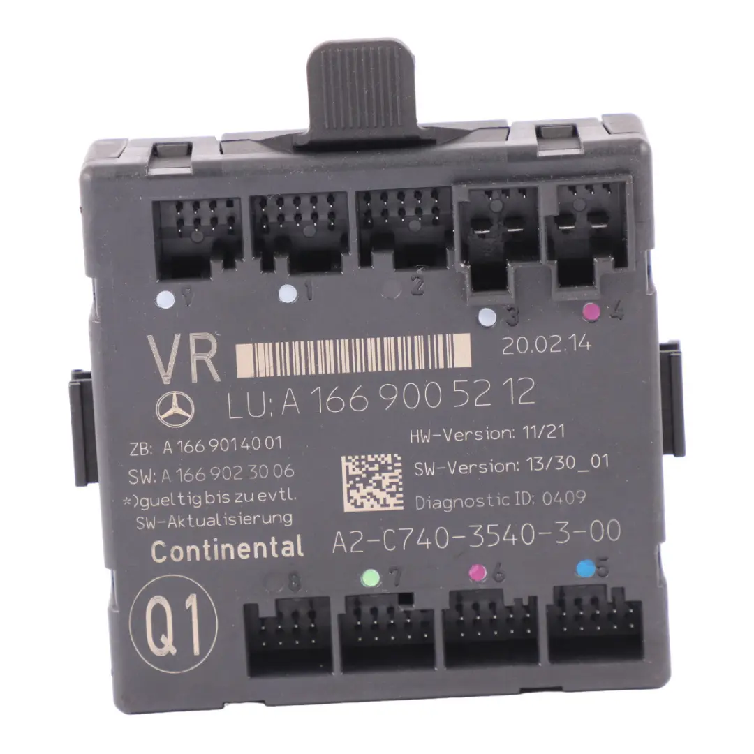 Mercedes ML W166 Front Door Module Right O/S Door Control Unit A2059006013 - SKU RHD-A1669005212 - Part number A1669005212