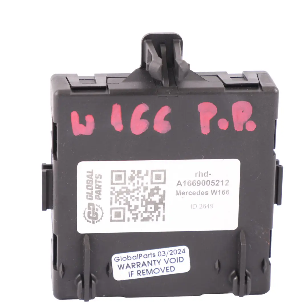 Mercedes ML W166 Front Door Module Right O/S Door Control Unit A2059006013 - SKU RHD-A1669005212 - Part number A1669005212