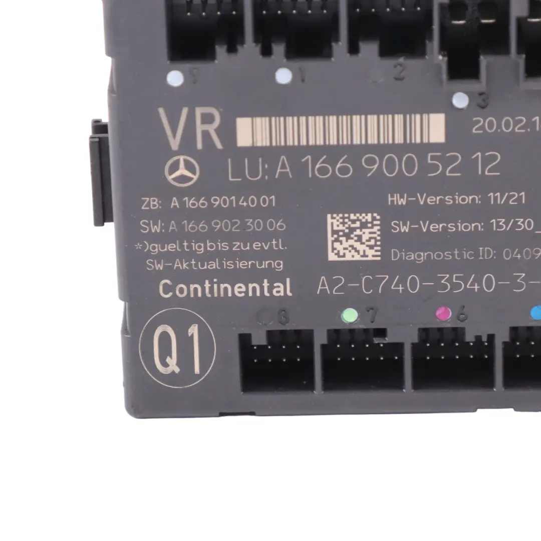 Mercedes ML W166 Modulo Porta Anteriore Destra Unità Controllo Porta A2059006013 - SKU RHD-A1669005212 - Numero di parte A1669005212