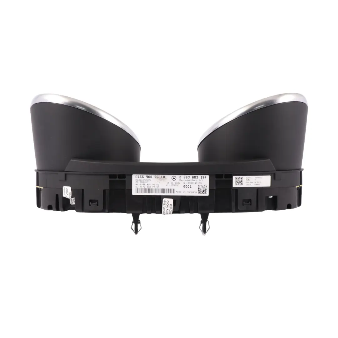 Mercedes ML W166 Diesel Instrument Cluster Speedo Automatic - SKU rhd-A1669007610 - Part number A1669007610