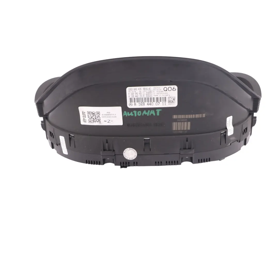 Instrument Cluster Speedometer Clocks Automat to Mercedes W245 Petrol with Part number A1694400711 Mercedes W245 Petrol Instrument Cluster Speedometer Clocks Automat - SKU rhd-A1694400711-1 - Part number A1694400711