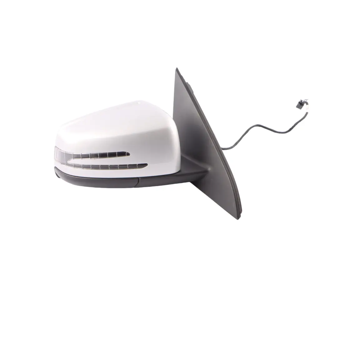 Wing Mirror Outside Power Fold Door Right O/S Polar Silver - 761 to Mercedes W176 with Part number A1768100200 Mercedes W176 Wing Mirror Outside Power Fold Door Right O/S Polar Silver - 761 - SKU rhd-A1768100200-PLS - Part number A1768100200