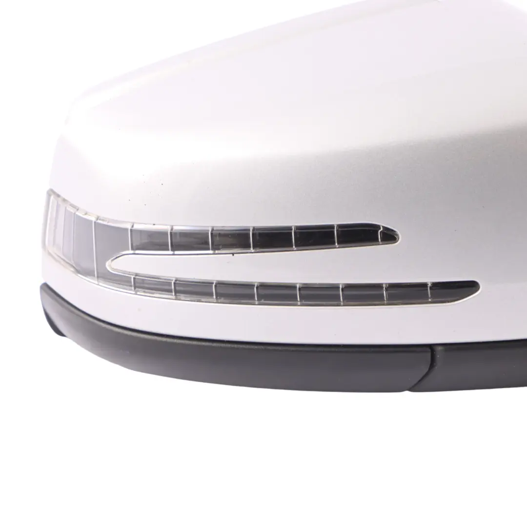 Wing Mirror Outside Power Fold Door Right O/S Polar Silver - 761 to Mercedes W176 with Part number A1768100200 Mercedes W176 Wing Mirror Outside Power Fold Door Right O/S Polar Silver - 761 - SKU rhd-A1768100200-PLS - Part number A1768100200