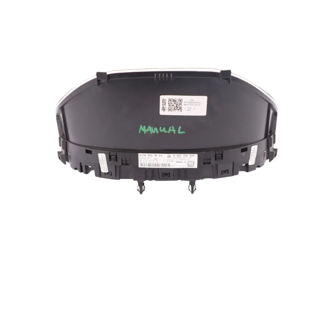 Instrument Cluster Speedo Clocks Meter Manual to Mercedes W176 Diesel with Part number A1769003403 Mercedes W176 Diesel Instrument Cluster Speedo Clocks Meter Manual - SKU rhd-A1769003403-1 - Part number A1769003403