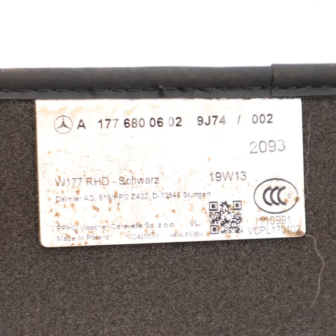 Floor Mats Set Interior Front Rear Cover Black A1776801002 to Mercedes W177 AMG with Part number A1776800202 Mercedes W177 AMG Floor Mats Set Interior Front Rear Cover Black A1776801002 - SKU rhd-A1776800202 - Part number A1776800202