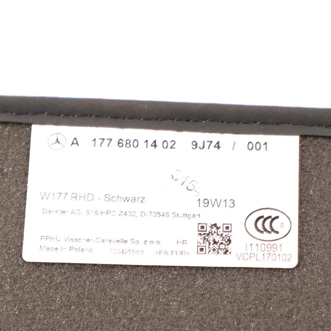 Floor Mats Set Interior Front Rear Cover Black A1776801002 to Mercedes W177 AMG with Part number A1776800202 Mercedes W177 AMG Floor Mats Set Interior Front Rear Cover Black A1776801002 - SKU rhd-A1776800202 - Part number A1776800202