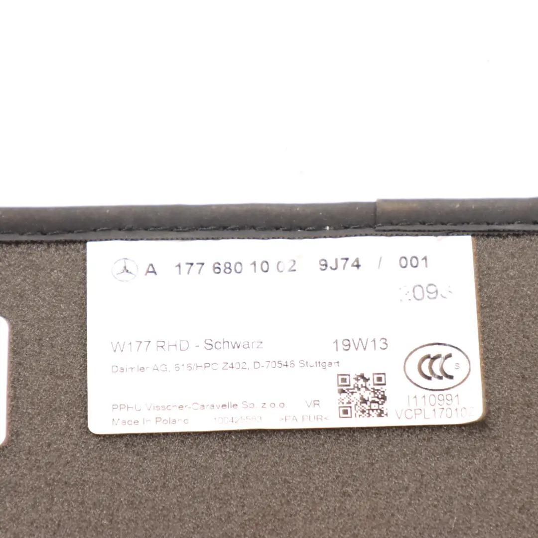 Floor Mats Set Interior Front Rear Cover Black A1776801002 to Mercedes W177 AMG with Part number A1776800202 Mercedes W177 AMG Floor Mats Set Interior Front Rear Cover Black A1776801002 - SKU rhd-A1776800202 - Part number A1776800202