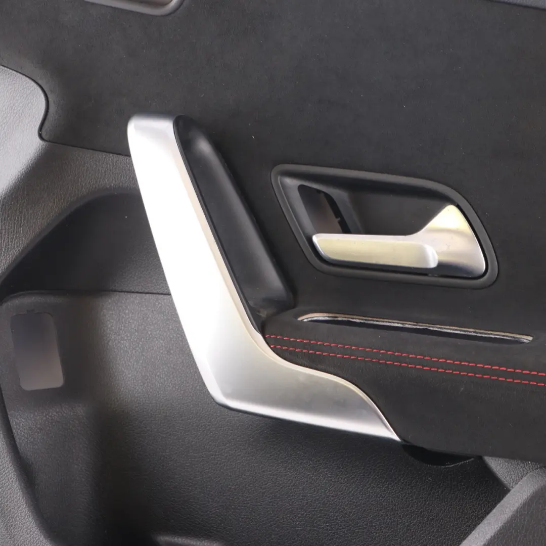  Front Door Card Mercedes V177 Right O/S Trim Panel Cover Leather Black Red - SKU rhd-A1777202800 - Part number A1777202800
