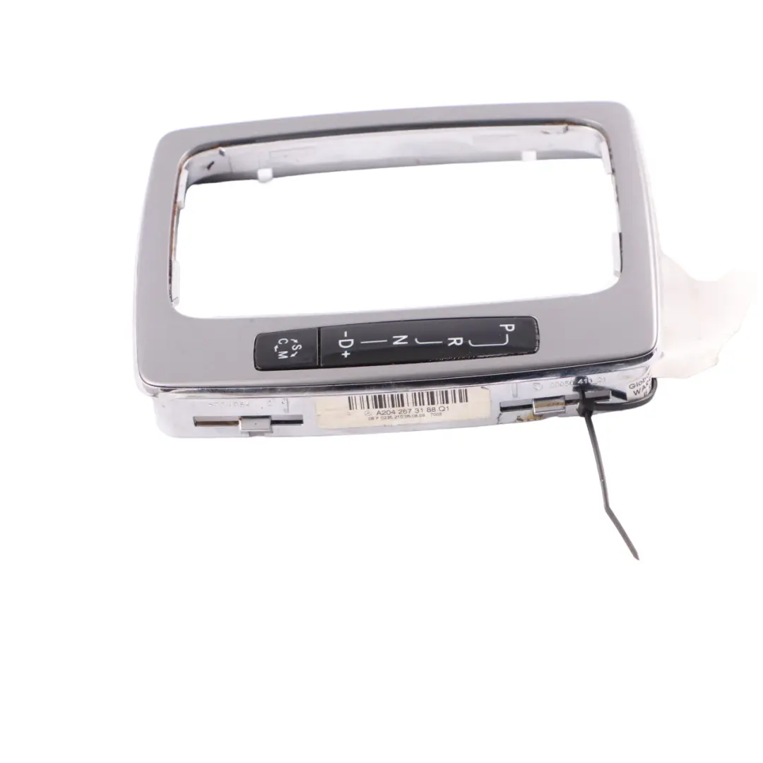 Selector Cover Mercedes W204 Trim Frame Titan Silver Switch to Gear with Part number A2042673188 Gear Selector Cover Mercedes W204 Trim Frame Titan Silver Switch - SKU rhd-A2042673188-1 - Part number A2042673188