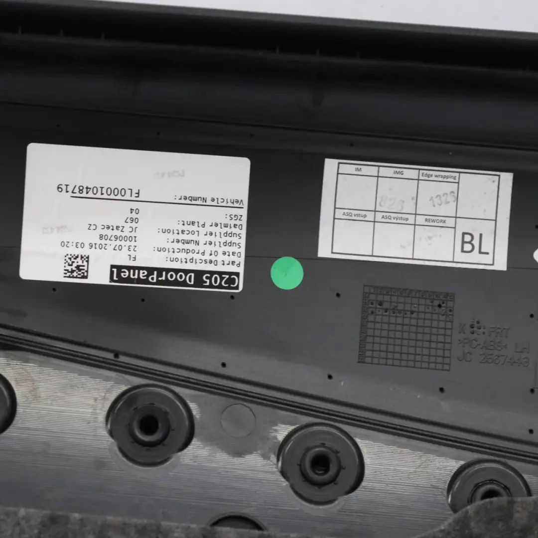 Door Card Panel Trim Front Left N/S Black Leather to Mercedes W205 C205 with Part number A2057202715 Mercedes W205 C205 Door Card Panel Trim Front Left N/S Black Leather - SKU rhd-A2057202715-1 - Part number A2057202715